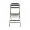 YMX-G-004 Outdoor Silver Slatted Folding Chair