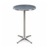 YMX-G-106 Outdoor Silver Round Pedestal Bar Table
