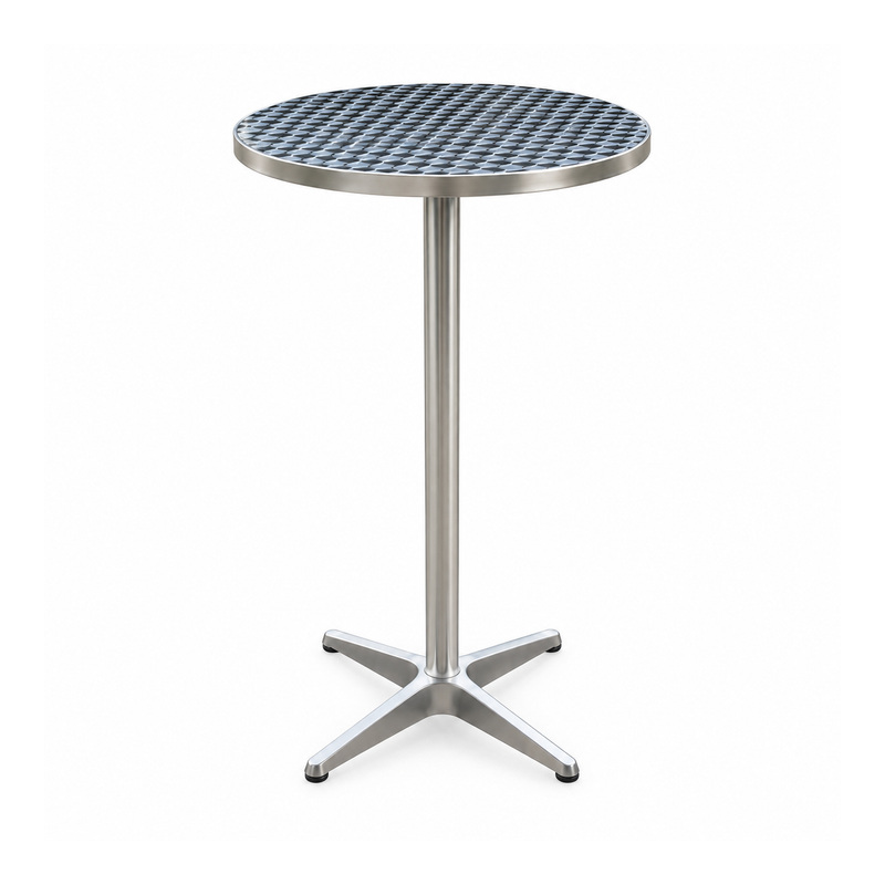YMX-G-106 Outdoor Silver Round Pedestal Bar Table
