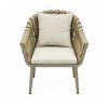 YMX-L-009 Outdoor Chunky Rope Cushioned Armchair