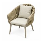 YMX-L-009 Outdoor Chunky Rope Cushioned Armchair right 45 view