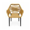 YMX-L-010 Outdoor Tan Geometric Rope Armchair
