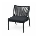 YMX-L-013 Outdoor Black Fine-Rope Armchair right 45 view