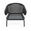 YMX-L-024 Outdoor Black Open-Weave Armchair
