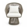 YMX-L-029 Outdoor Grey Rope Swivel Lounge Chair