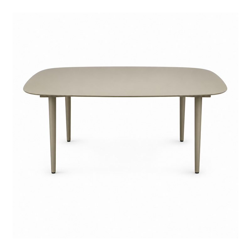 YMX-L-101 Outdoor Beige Rounded-Rectangle Dining Table
