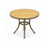 YMX-S-102 Outdoor Round Wood-Look Slat Bistro Table