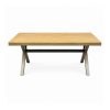 YMX-S-103 Outdoor Rectangular Wood-Look Slat Dining Table