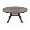 YMX-S-119 Outdoor Dark Round Slat Coffee Table