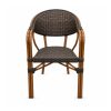 YMX-T-004 Outdoor Brown Woven Bistro Armchair