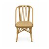 YMX-T-020 Outdoor Natural-Tone Loop-Back Bistro Chair