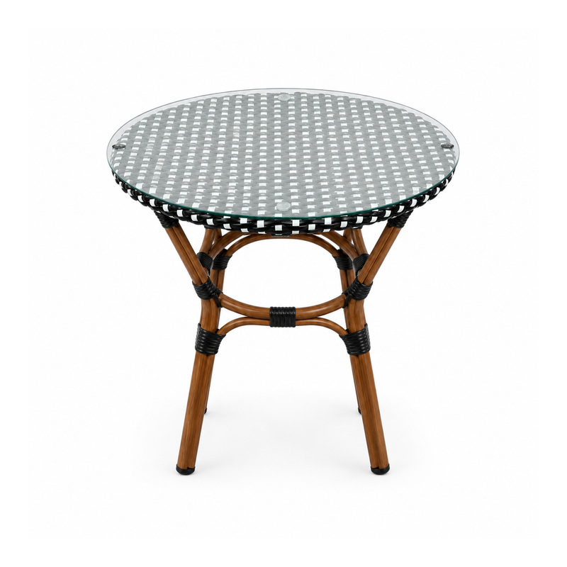 YMX-T-101 Outdoor Round Woven-Pattern Bistro Table