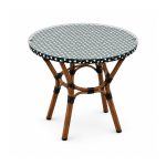YMX-T-101 Outdoor Round Woven-Pattern Bistro Table left 45 view