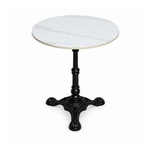 Outdoor White Round Pedestal Bistro Table