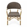 YMX-T-112 Outdoor Brown Curved-Back Woven Armchair