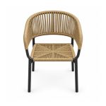 YMX-T-117 Outdoor Tan Rope-Woven Armchair front view