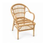 YMX-T-118 Outdoor Natural-Tone Loop-Frame Armchair left 45 view