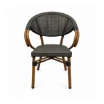 YMX-W-001 Outdoor Large Mesh Bistro Armchair front view