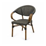 YMX-W-001 Outdoor Large Mesh Bistro Armchair right 45 view