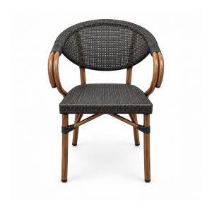 YMX-W-002 Outdoor Compact Mesh Bistro Armchair front view