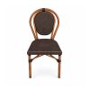 YMX-W-004 Outdoor Shaped Oval-Back Mesh Bistro Chair