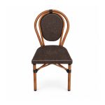 YMX-W-004 Outdoor Shaped Oval-Back Mesh Bistro Chair front view