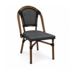 YMX-W-005 Outdoor Tall Oval-Back Mesh Bistro Chair right 45 view