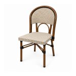 YMX-W-008 Outdoor Armless Mesh Bistro Chair right 45 view