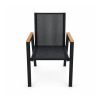 YMX-W-009 Outdoor Black Rectangular Mesh Armchair
