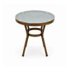 YMX-W-101 Outdoor Round Glass-Top Bistro Table