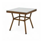 YMX-W-104 Outdoor Square Glass-Top Bistro Table right 45 view