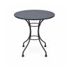 YMX-W-107 Outdoor Black Round Curved-Leg Bistro Table