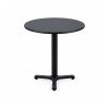 YMX-W-109 Outdoor Black Round Cross-Base Bistro Table