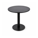 YMX-W-114 Outdoor Black Round Disc-Base Bistro Table right 45 view